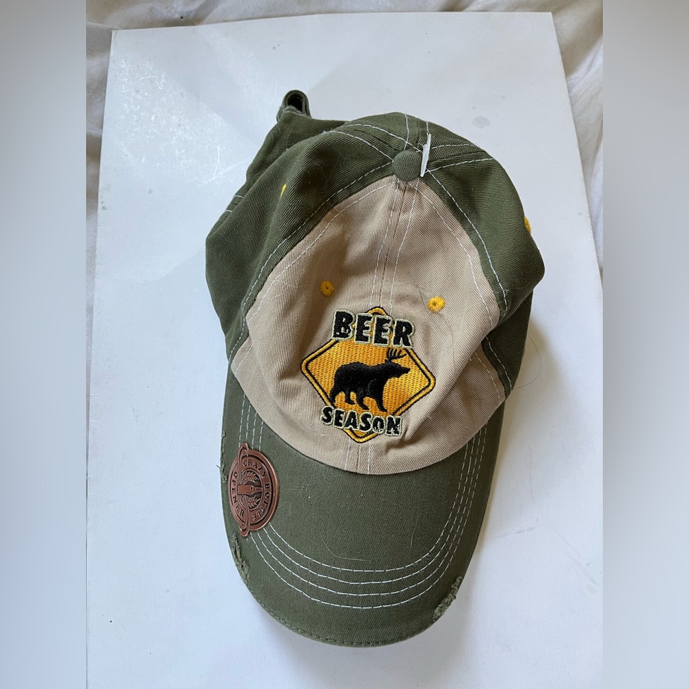 NWT: Beer Season hat with bottle opener built in